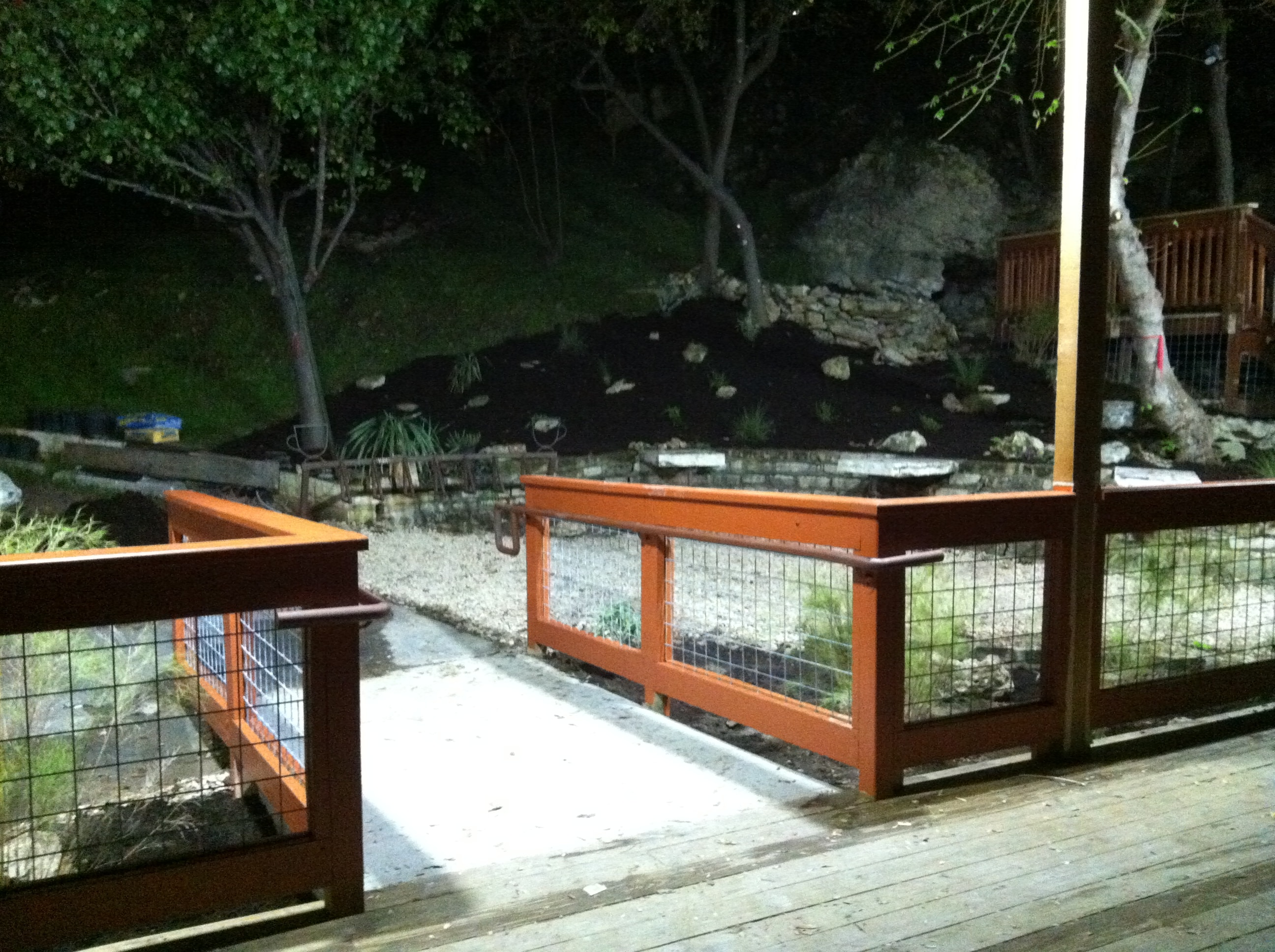 Garden water collection and utility area